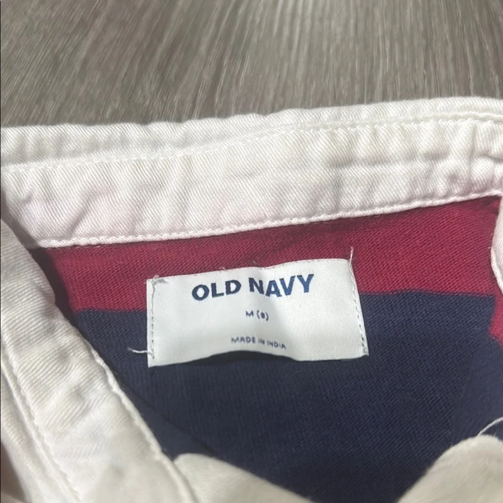 Old Navy Navy and Red Striped Polo